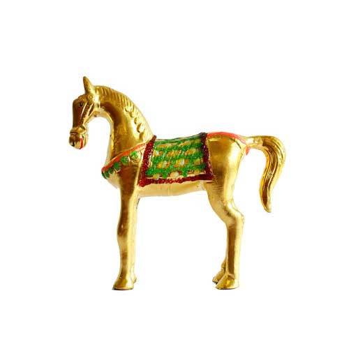 Gold Plated Horse Statue
