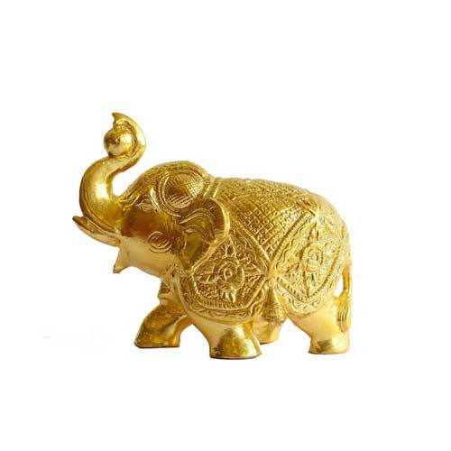 Gold Plated Elephant Statue