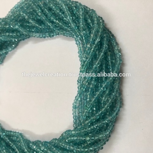Natural Blue Apatite Rondelle Wholesale Beads 4mm