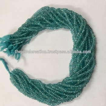 Natural Blue Apatite Faceted Beads 3mm From Jaipur