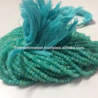 Natural Amazonite Gemstone Faceted Rondelle Beads at Wholesale Price