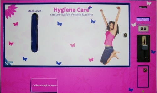 Automatic Sanitary Napkin Vending Machine - 430mm(h)x720mm(w)x230mm(d) | 1-Year Warranty, 2-Selection Keypad, Reliable Motorized Spiral Mechanism