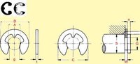 Circlips External Type E Stainless Steel DIN 6799