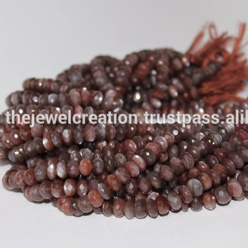 Natural Coffee Chocolate Moonstone Beads Brown