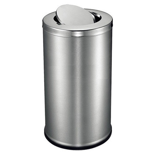Grey Stainless Steel Dustbin