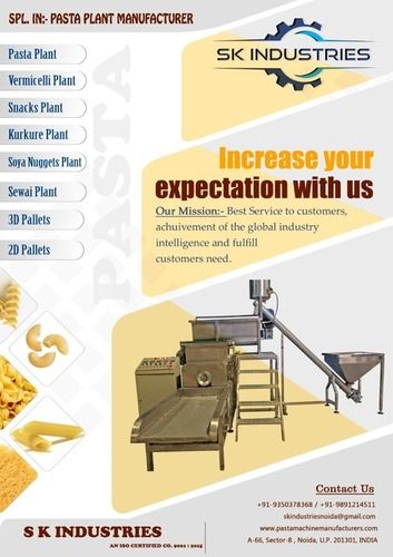 Stainless Steel Pasta Making Machine 100 Kg/h