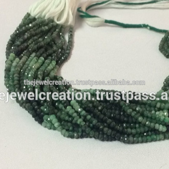 Natural Emerald Stone Faceted Beads Gemstone