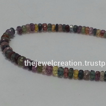 Natural Disco Sapphire Beads Faceted Rondelle Yellow