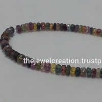 Natural Multi Sapphire Disco Faceted Beads - 16" Strand, 3-4.5mm Rondelle Shape, Grade Aaa Quality