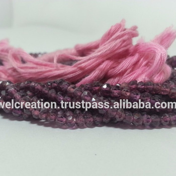 Natural AAA Rhodolite Garnet Stone Rondelle Beads