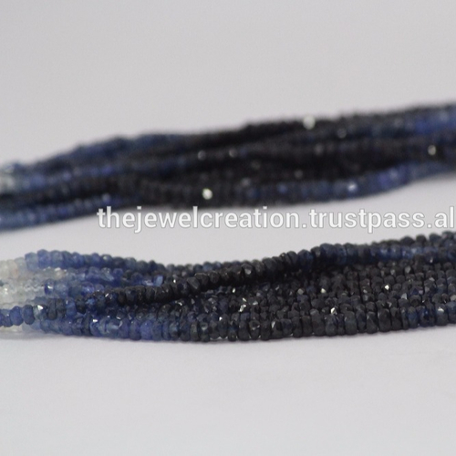 Natural Blue Sapphire Precious Stone Beads For Jewelry Making Place Of Origin: India