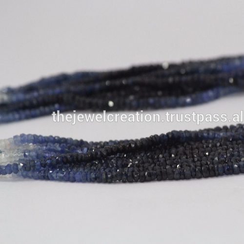 Natural Blue Sapphire Precious Stone Beads for Jewelry Making