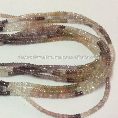 Natural Multi Spinel 4mm Faceted Rondelle Beads Gemstone Lot