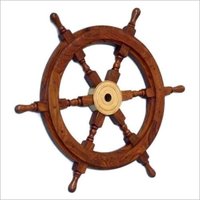 Wooden Ship Wheel - Solid Hardwood, Intricate Antique Imitation Design | Handcrafted By Master Artisans, Elegant Wall Decor For Home And Office