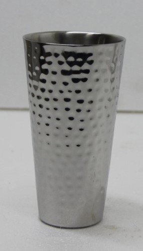 Silver Platted Glass With Hammered Silver Platted Glass With Hammered