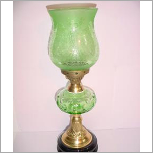 Green Cutting Glass Pedestal lamp