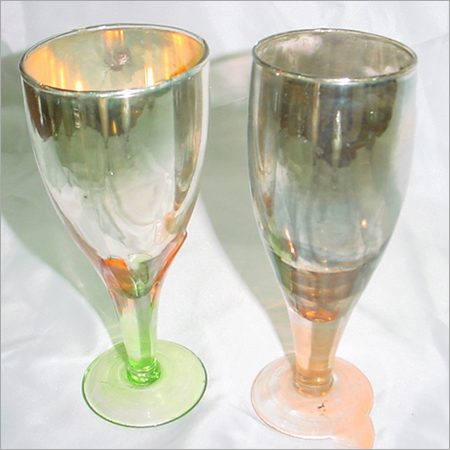 Glass T Light Candle Holder With Silver Finish