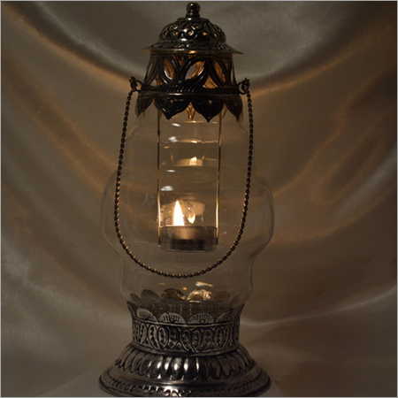 Decorated Glass Lantern