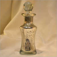 Glass Silver Perfume Bottle With Stopper