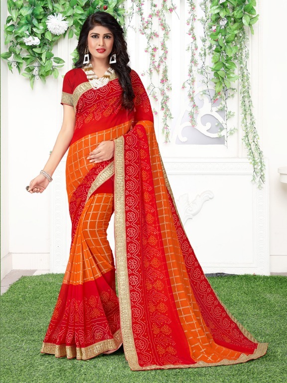 Bandhani Georgette Sarees