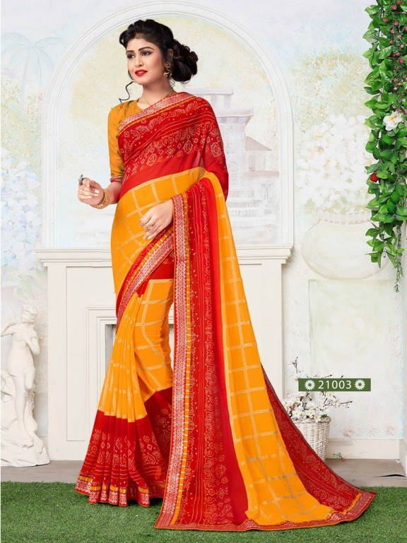 Bandhani Georgette Sarees