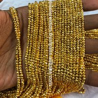 Stone Natural Gold Pyrite Micro Faceted Rondelle Beads 3-3.5mm