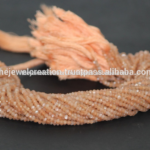Natural AAA Peach Moonstone Faceted Rondelle Beads Beading