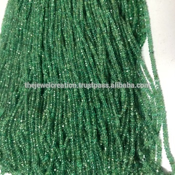 Natural Zambian Emerald Deal Faceted Rondelle Beads 2 to 4mm