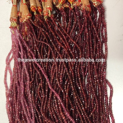 Natural Red Spinel Gemstone Faceted Rondelle Beads 2 to 4mm
