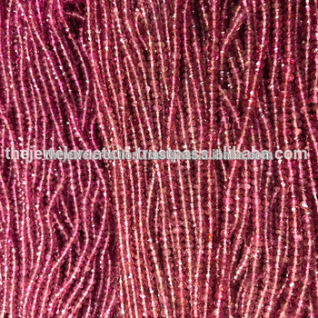 Natural Light Pink Tourmaline Faceted Rondelle Beads 2 to 4mm