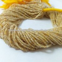 Natural 2mm Golden Rutile Quartz Wholesale Gemstone Micro Faceted Beads