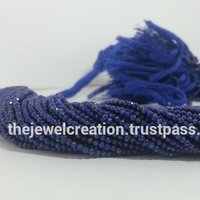 Natural Lapis Lazuli Rondelle Micro Faceted Beads - 13" Strand, 2-2.2mm Size, Grade Aaa Quality, Handmade Gemstones