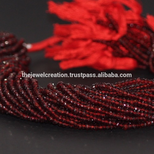 AAA Mozambique Red Garnet Faceted Beads Strand