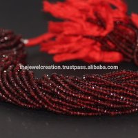 Stone Aaa Mozambique Red Garnet Faceted Beads Strand