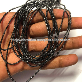 Natural Black Diamond Faceted Beads 10 Carat Size