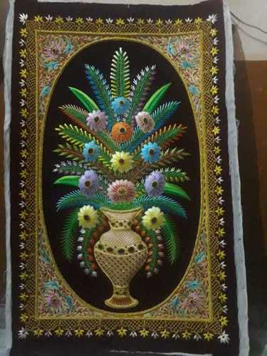 Resham jewel carpet flower