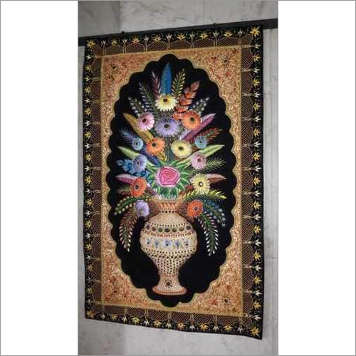 Embroidery Silk Flower Jewel Carpet