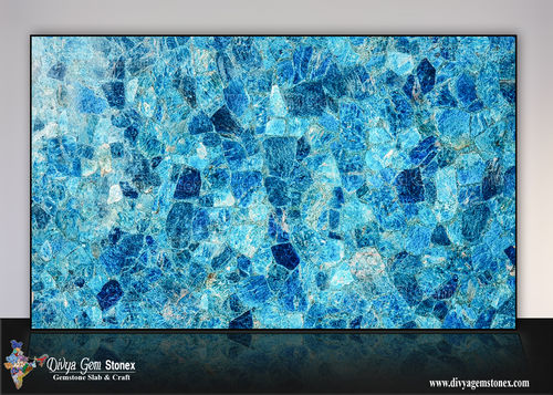 Natural Stone Blue Apatite Slab