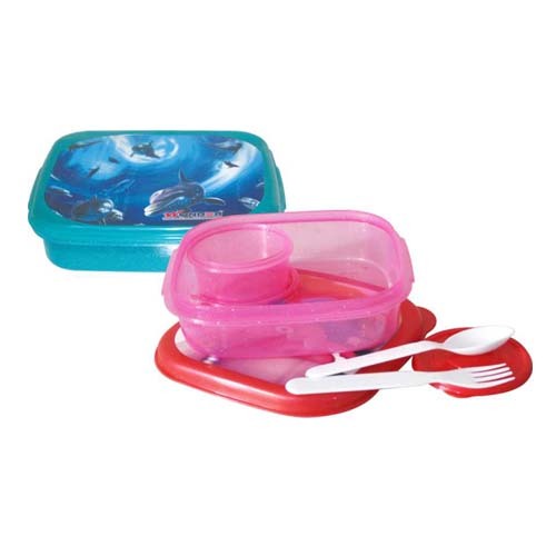 Multi Color Plastic Lunch Box Kitkat Small