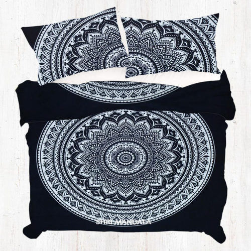 Hippie Mandala Quilt Cover Duvet Cover With Two Pillow Cases Length: 85 Inch (In)