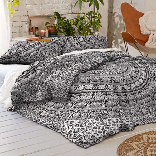 Black And White Elephant Twin Duvet Cover Set Quilt Cover Set Length: 76 Inch (In)