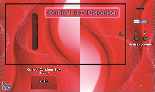 Mild Steel Condom Box Dispenser