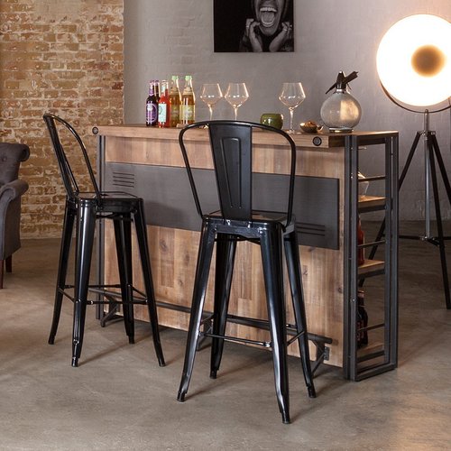 Metal Bar Chair - Powder Coated Metal Sheet | Durable Finish, Elegant Design for Indoor and Outdoor Use
