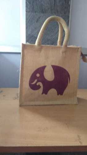 Natural Jute Bag - 10"W x 10"H x 5"G | Ideal for Gifts & Lunch, Durable Jute Fabric, Zip Closure, Cotton Webbing Handle with Rope