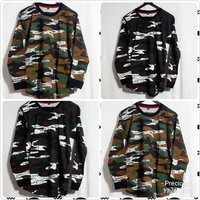 Camouflage T Shirts - Cotton, Sizes M, L, Xl | Long Sleeve, O-neck, Printed Pattern For Boys & Men