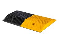 Rubber Speed Hump - 500 X 350 X 50 Mm | Durable Natural Rubber, High Visibility Yellow & Black, 40t Load-bearing