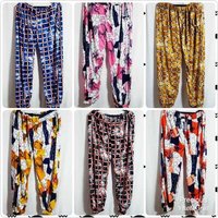 Ladies Harem Pants - Rayon Material, Size M/l/xl | Floral & Striped Golden/silver Print, Trendy Design For All Seasons