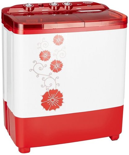 White Panasonic 6.5 Kg Semi Automatic Top Load Washing Machine