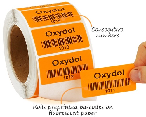 paper preprinted barcode labels
