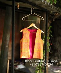 Block Printed Anarkali Suit